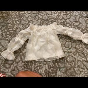 Alexis White Off the Shoulder XS Top